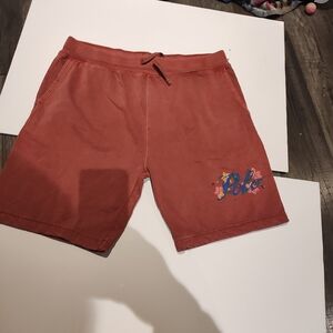 Polo by Ralph Lauren Men’s Rust Orange Floral Script Athletic Shorts